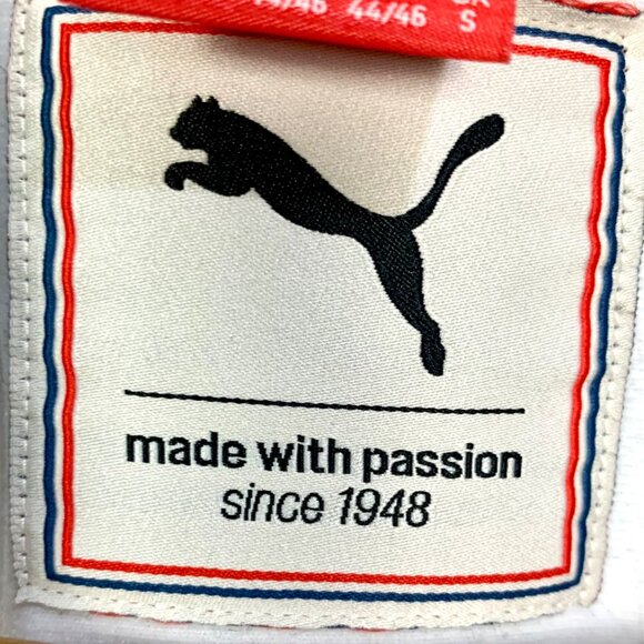 VTG 90s Y2K Puma Sport Lifestyle Mens Colorblock Track Jacket S Black Blue - Picture 10 of 13